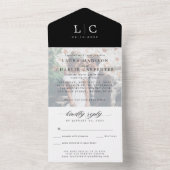 Invitation Tout En Un Simple moderne élégant Monogramme photo Mariage RS (À l'intérieur)