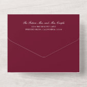 Invitation Tout En Un Simple Monogramme Elegant Mariage Bourgogne (Verso)