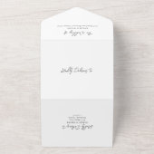 Invitation Tout En Un Simple noir et blanc Mariage moderne (Dehors)