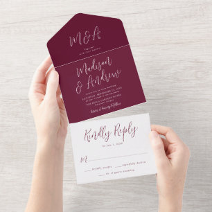 Invitation Tout En Un Simple Script Mariage Bordeaux