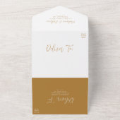 Invitation Tout En Un Simple Script Mariage Ocre (Dehors)