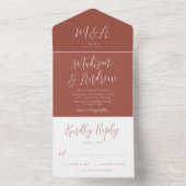 Invitation Tout En Un Simple Script Rust Mariage (À l'intérieur)