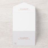 Invitation Tout En Un Simple Terracotta Monogramme Mariage élégant (Dehors)