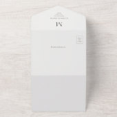 Invitation Tout En Un Single Initial Civil Wedding (Dehors)