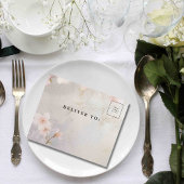 Invitation Tout En Un Site Web photo Mauve Grey Pink Cherry Blossom