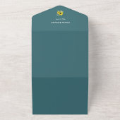 Invitation Tout En Un Smokey Green Sunflower Code QR (Dehors)