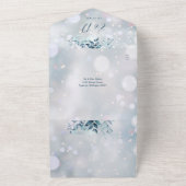 Invitation Tout En Un Snowflakes Floral QR Code Mariage (Dehors)