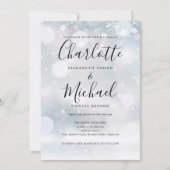 Invitation Tout en un Snowflakes Mariage d'hiver (Devant)