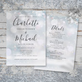 Invitation Tout en un Snowflakes Mariage d'hiver