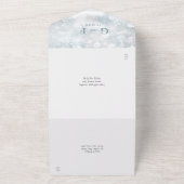 Invitation Tout En Un Snowflakes QR Code Monogramme Mariage hivernal (Dehors)