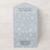 Invitation Tout En Un Snowflakes Sweet 16 Jolie Grey Girly (Dehors)