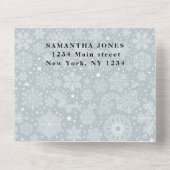 Invitation Tout En Un Snowflakes Sweet 16 Jolie Grey Girly (Verso)