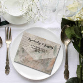 Invitation Tout En Un Soft Abstrait Botanical Grey Green Minimal QR Code