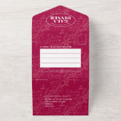 Invitation Tout En Un Soirée de gala motif rouge foncé (Dehors)