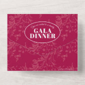 Invitation Tout En Un Soirée de gala motif rouge foncé (Verso)