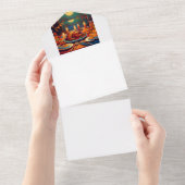 Invitation Tout En Un Soirée Thanksgiving (Déchirure)