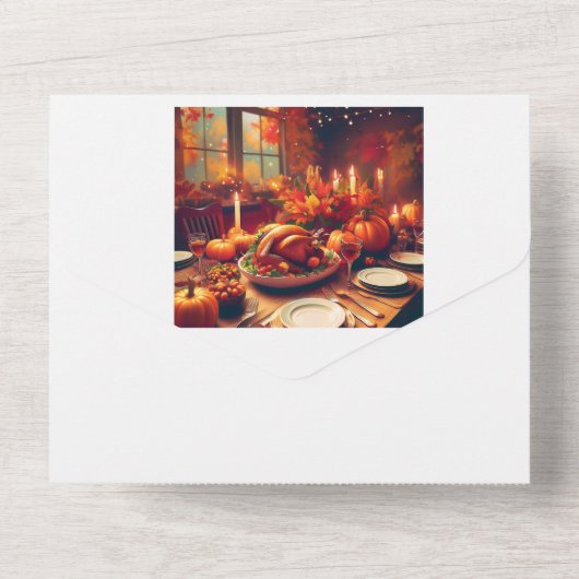 Invitation Tout En Un Soirée Thanksgiving (Verso)