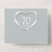 Invitation Tout En Un Soixante-dixième anniversaire de mariage fête évén (Verso)