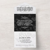 Invitation Tout En Un Soixantième anniversaire de mariage élégant diaman (À l'intérieur)