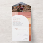 Invitation Tout En Un Soleil de Terracotta | Mariage Boho (À l'intérieur)