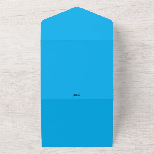 Invitation Tout En Un Solid Cyan Blue Background  (Dehors)