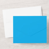 Invitation Tout En Un Solid Cyan Blue Background  (Verso)