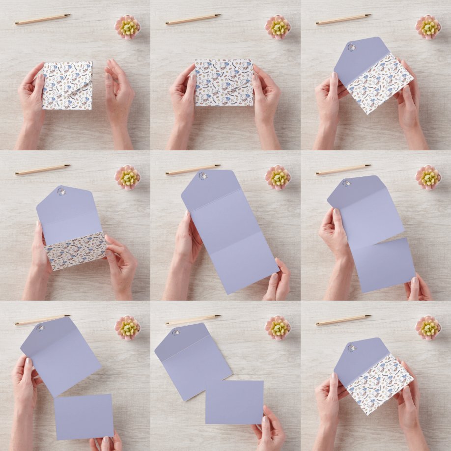 Invitation Tout En Un Sommeil du zodiaque Taureau - Motif de lapin endor