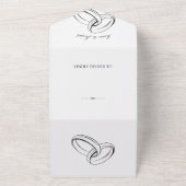 Invitation Tout En Un Sonnerie mariage simple en couple (Dehors)