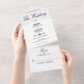 Invitation Tout En Un Sonnerie mariage simple en couple (Déchirure)