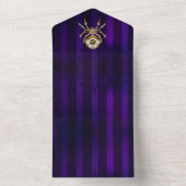 Invitation Tout En Un Spider Steampunk sur Arrière - plan pourpre (À l'intérieur)