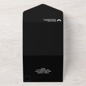 Invitation Tout En Un Squelette Coeur Monogramme Halloween Goth Mariage (Dehors)