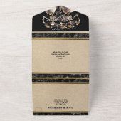 Invitation Tout En Un Squelette noir marié marié gothique mariage (Dehors)