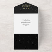 Invitation Tout En Un Star céleste QR code astrologie thème mariage (Dehors)