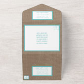 Invitation Tout En Un Starfish Turquoise Burlap Beach Wedding Collection (Dehors)