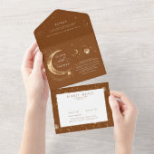 Invitation Tout En Un Stars de lune mystique céleste Halo Mariage (Déchirure)