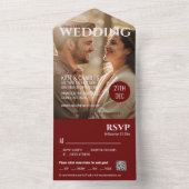 Invitation Tout En Un Style de magazine personnalisé unique (À l'intérieur)