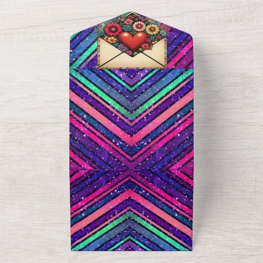 Invitation Tout En Un Style : Tout en un mariage Inviter Personnalisé To (Dehors)