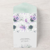 Invitation Tout En Un Succulents Mariage Feuille verdure et argent (Dehors)