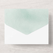 Invitation Tout En Un Succulents Mariage Feuille verdure et or (Verso)