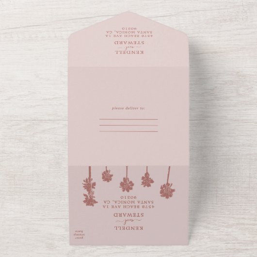 Invitation Tout En Un Suite Mariage Romance Palm Tree (Dehors)
