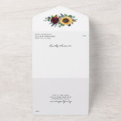 Invitation Tout En Un Sunflower Country Rustic Elegant Mariage de automn (Dehors)