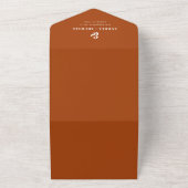 Invitation Tout En Un Sunset Photo Moderne Ampersand Mariage en terre cu (Dehors)