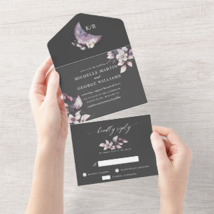 Invitation Tout En Un superbe aquarelle chute florale tout en un invita