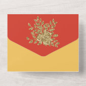 Invitation Tout En Un Superbe Mariage Rose Or (Verso)