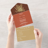 Invitation Tout En Un Superbe Mariage Rose Or (Déchirure)