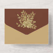 Invitation Tout En Un Superbe Mariage Rose Or (Verso)