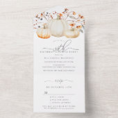 Invitation Tout En Un SURPRISE FÊTE 30e anniversaire Citrouille congé d' (À l'intérieur)