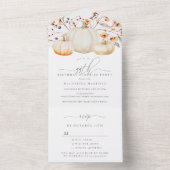 Invitation Tout En Un SURPRISE PARTY 55e anniversaire Citrouille Automne (À l'intérieur)