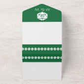 Invitation Tout En Un Table chic en vert (Dehors)