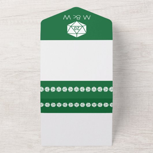 Invitation Tout En Un Table chic en vert (Dehors)